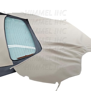 Handmade Ford Thunderbird 2000-2005 Convertible Top With Heated Glass Window Made From Haartz Beige Stayfast American Automobile Canvas