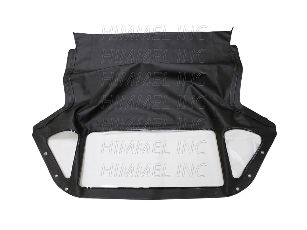 Black Vinyl Convertible Soft Top For MG Midget 1970-1980 - With 3 Clear Plastic Windows - PRE0385