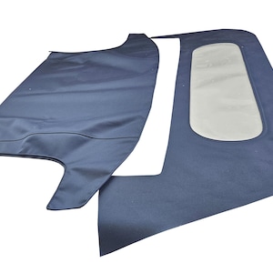 Handmade Porsche 944 / 968 1990-1995 Convertible Top With Plastic Window made from Haartz Blue German Canvas Original Factory Material