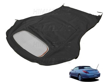 Handmade Toyota Camry Solara Convertible Top & Heated Glass Window 2004-2009 Haartz Black Twillweave Vinyl