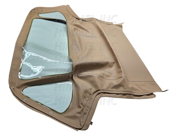 Handmade MG-B Convertible Top With Zipper 3 Plastic Windows 1971-1980 Made From Haartz Saddle American Pinpoint Grain Vinyl Topping