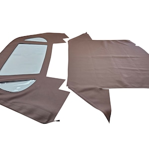 Handmade Mercedes R129 SL Convertible Soft Top 1990-2002 Chocolate Brown German Canvas Cloth