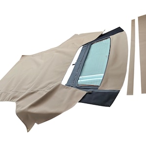 Handmade Saab 900 1986-94 Convertible Soft Top With D.O.T Approved Defroster Glass Window Made From Haartz Tan German Made Automobile Canvas