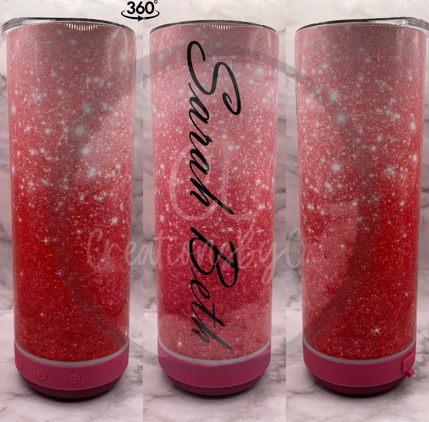 Vaso Térmico LED Con Altavoz Bluetooth – 20 Oz (500 Ml) Personalizable – Acero Inoxidable Con Pajita