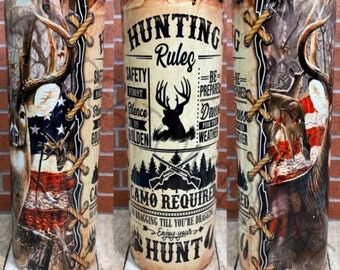 Hunting Rules Sublimation 20 ounce Tumbler