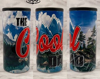 Cool Dad Can Cooler | 12 ounces | Skinny Cans | Stainless Steel