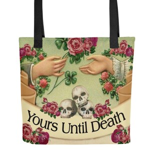 Tote bag Fino alla morte, A Haunted Heart, Vittoriano, Mano, Fustellato, Cartolina, Amore