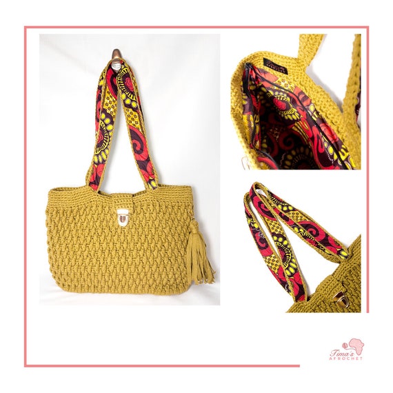 Hand Woven Ribbon/Yarn Handbag