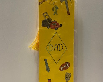 DAD Bookmark on Yellow