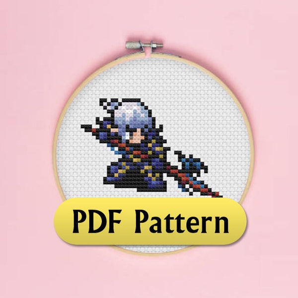 Estinien Sprite - FFXIV FF14 Endwalker - Cross Stitch Pattern PDF Downloadable