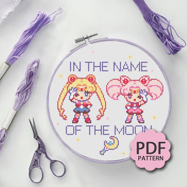 In The Name Of The Moon - Cross Stitch Pattern PDF Downloadable