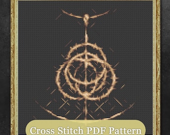 Gran Runa - Elden Ring - Patrón de punto de cruz PDF descargable