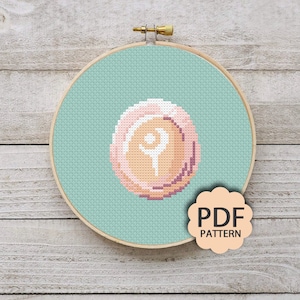 White Mage - FFXIV FF14 Job Stone - Cross Stitch Pattern PDF Downloadable