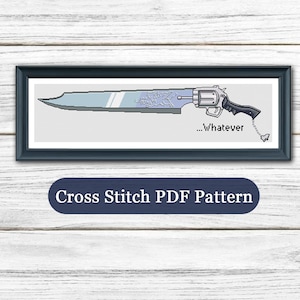 Was auch immer, Squall&#39;s Gunblade - FFXIII FF8 - Kreuzstichmuster PDF Herunterladbar