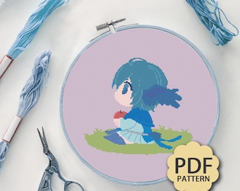Meteion - FFXIV FF14 Endwalker - Cross Stitch Pattern PDF Downloadable