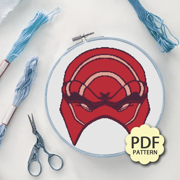Hade's Mask - FFXIV Endwalker - Cross Stitch Pattern PDF Downloadable