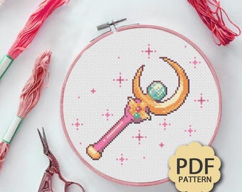 Varita mágica - Patrón de punto de cruz PDF descargable