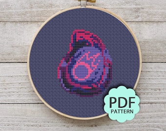 Mago negro, Piedra de trabajo FFXIV FF14, Patrón de punto de cruz descargable en PDF