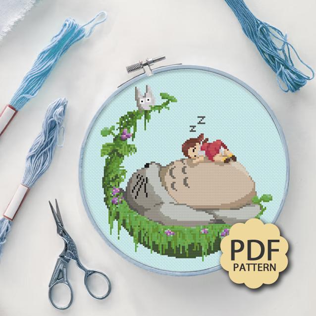 Nap Time  - Cross Stitch Pattern PDF Downloadable