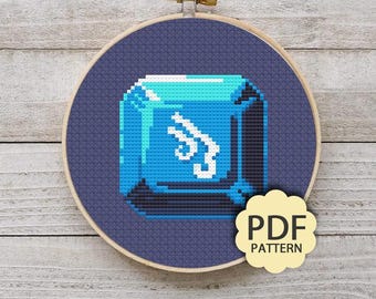 Maquinista - FFXIV FF14 Job Stone - Patrón de punto de cruz PDF descargable