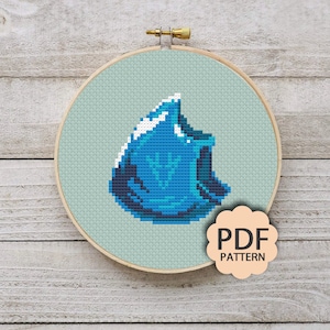 Dragoon - FFXIV FF14 Job Stone - Cross Stitch Pattern PDF Downloadable
