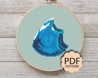 Dragoon - FFXIV FF14 Job Stone - Patrón de punto de cruz PDF descargable