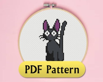 Tiny Jiji - Servicio de entregas de Kiki - Patrón de punto de cruz descargable en PDF