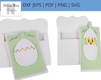 PDF&SVG pattern files + tutorial to make an adorable Pull Tab Spring Card perfect for Easter-Instant Download-Slider Card