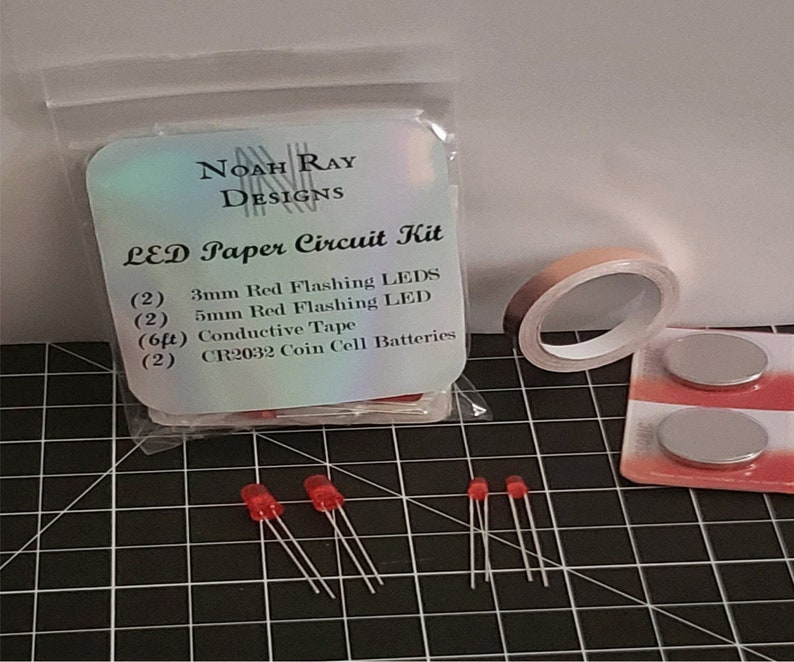 LED Paper Circuit Kit3mm Red Flashing Leds5mm Red Flashing LEDS