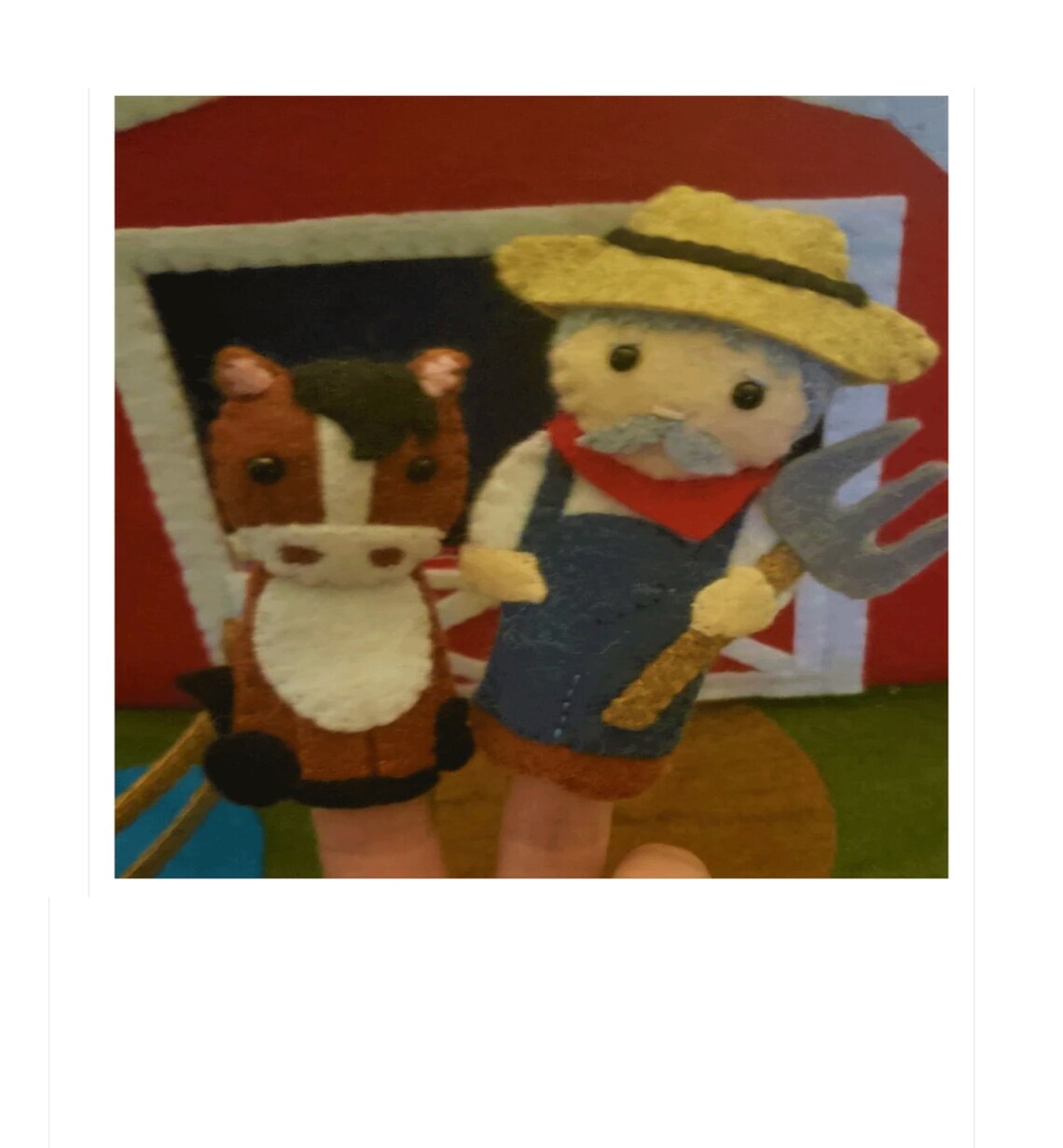 Felt Farm Animal Sewing Patternfarm Finger Puppet Etsy