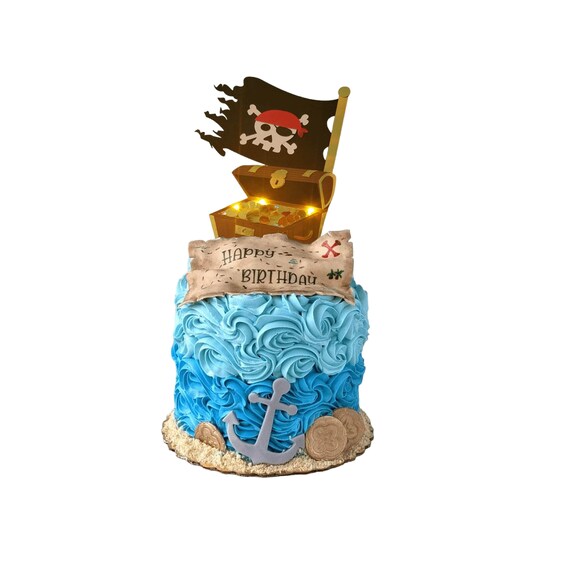 18 Pièces Décoration Gâteau Pirate - Toppers Pour Gâteau Et Cupcakes, Anniversaire, Soirée Thème Pirate Ou Halloween - 3