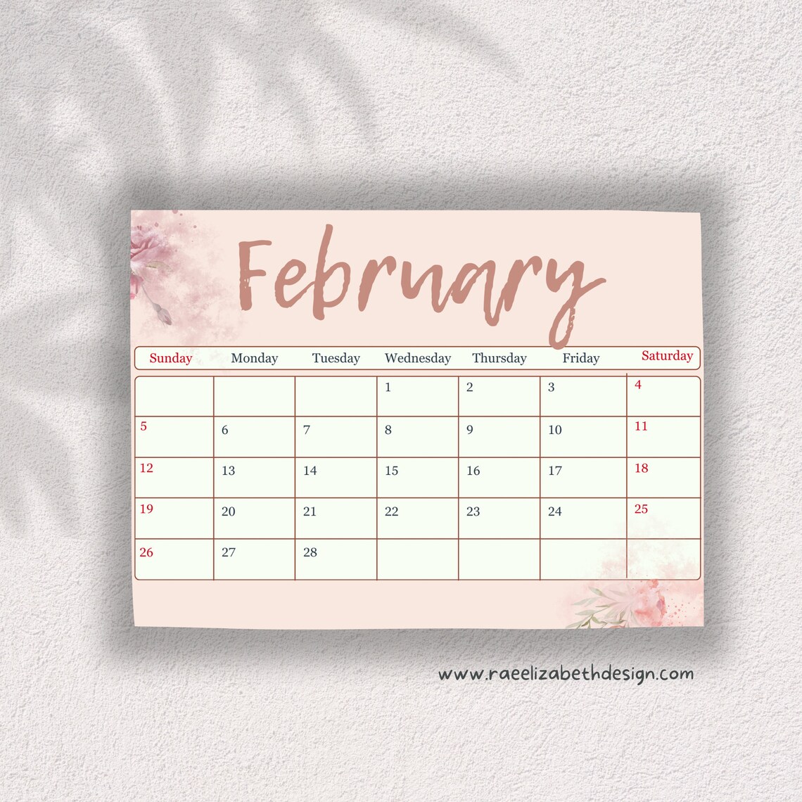Printable 2023 Calendar, Printable Monthly Calendar 2023, Printable ...
