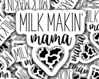 Breastfeeding gift, Moms milk bar, cow print font,  Breastfeeding stickers, breastmilk sticker, breast pump, magnet, liquid gold, mama gift