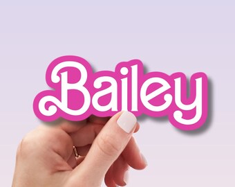 Custom name sticker Kids Name sticker Personalized name Water bottle sticker Pink name Kids name sticker Magnet Journal Laptop decal pink