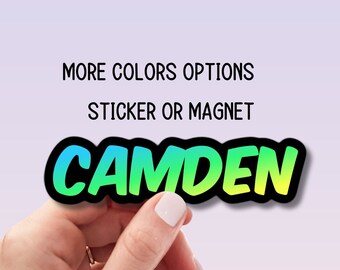 Tumbler name sticker Retro font name sticker Gradient color Name sticker Personalized name Water bottle sticker Custom Kids name sticker