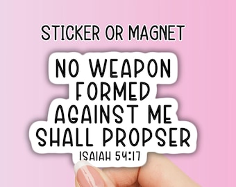 Christian sticker bible verse faith gift for her magnet Psalm water bottle lap top quote Jesus God scripture prayer water bottle religious