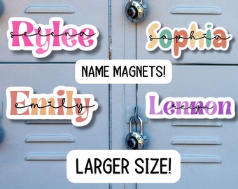 Custom name Magnet, personalized magnet, name magnet, locker magnet, fridge magnet, kids name magnet, locker decor, School locker magnet