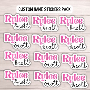 Custom name sticker Name label Kids name Name sticker Personalized name Water bottle name sticker name tags Full name sticker Last name