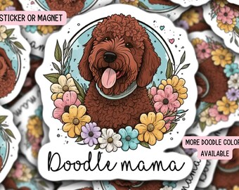 Doodle Sticker Red Doodle Goldendoodle Sticker Labradoodle Sticker Bernedoodle Sticker Doodle mom Dog mom Dog lover gift water bottle Pet