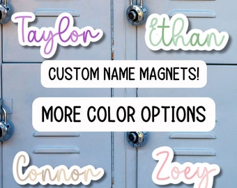 Custom name Magnet, personalized magnet, name magnet, locker magnet, fridge magnet, kids name magnet, locker decor, School locker magnet