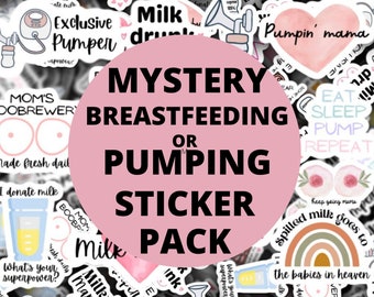 Breastfeeding stickers, pumping mom, liquid gold, exclusive pumper, mystery sticker pack, nursing mom, breast milk, mom stickers, milk maker