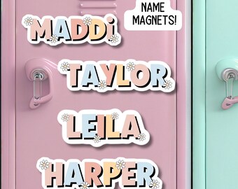 Custom name Magnet, personalized magnet, name magnet, locker magnet, fridge magnet, kids name magnet, locker decor, School locker magnet