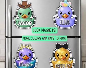Personalized Duck Magnet: Cruise Cabin Decor, Name Magnet