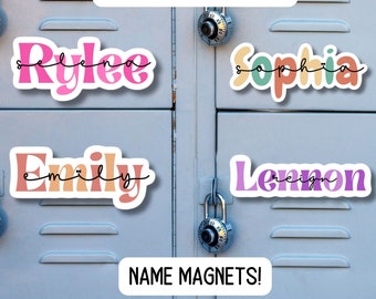 Custom name Magnet, personalized magnet, name magnet, locker magnet, fridge magnet, kids name magnet, locker decor, School locker magnet