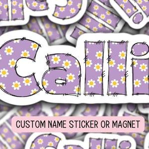 Personalized Laptop Decal, Personalized Phone Case sticker, NAME STICKER, Customized Stickers, Water bottle sticker, Name Tag, Name Decal