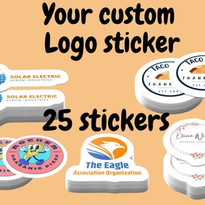 Custom logo stickers, for businesses, custom die cut sticker, custom stickers, Print & Cut Any Design, Custom Labels,  Logo, Branding