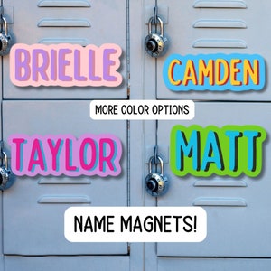 Locker magnet Custom name Magnet, personalized magnet, name magnet, fridge magnet, kids name magnet, locker decor, School locker magnet