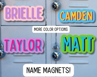 Locker magnet Custom name Magnet, personalized magnet, name magnet, fridge magnet, kids name magnet, locker decor, School locker magnet