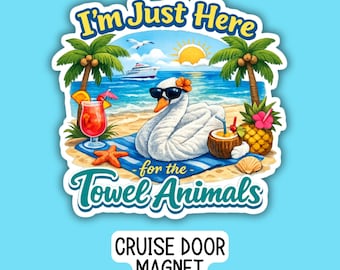 Cruise Door Stateroom Decor towel animal funny Cruise Magnet Family Cruise Girls Trip Cruising Door Signs Gift