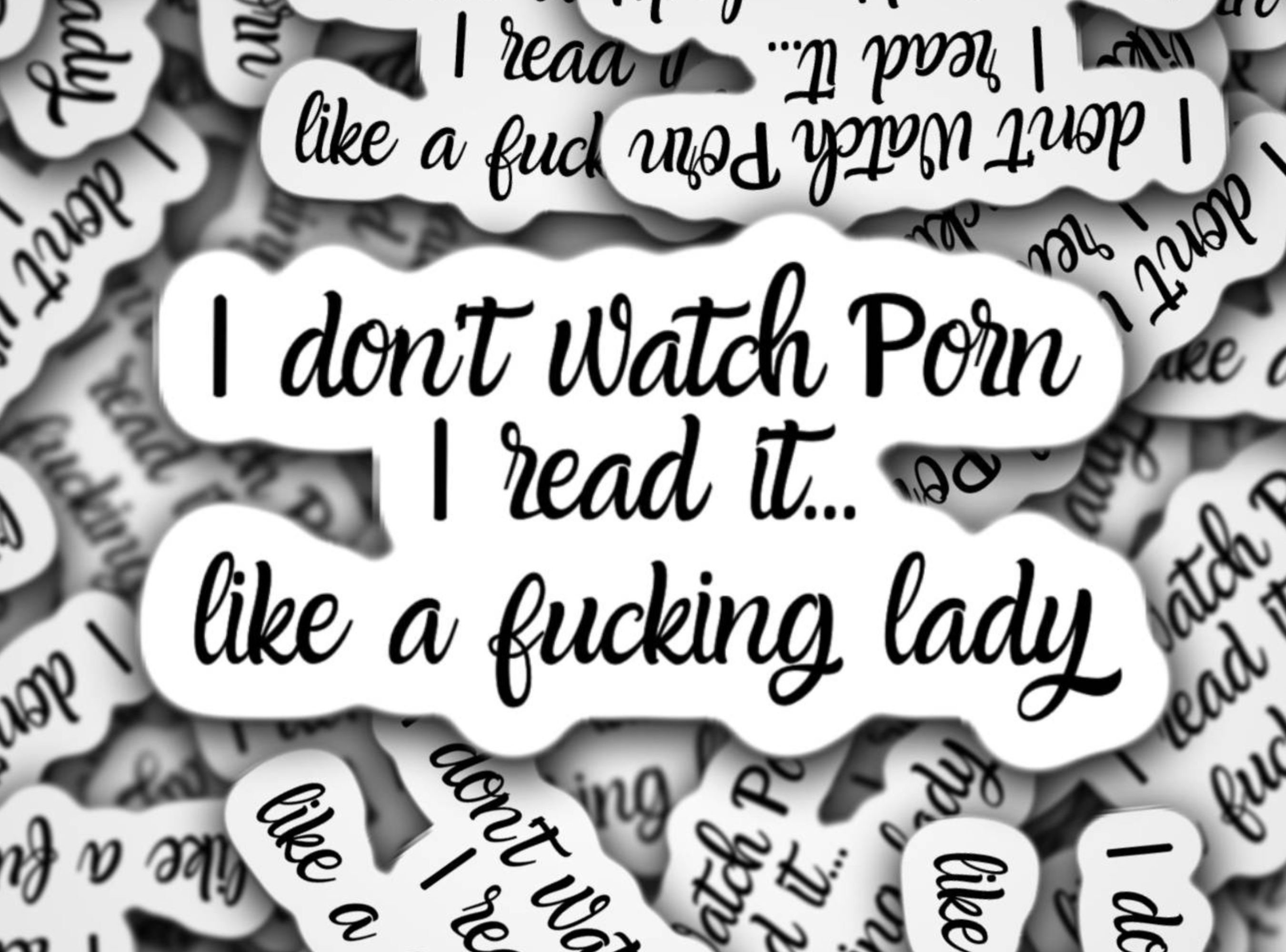 I Dont Watch Porn Book Lover Sticker Bookish Laptop Decal